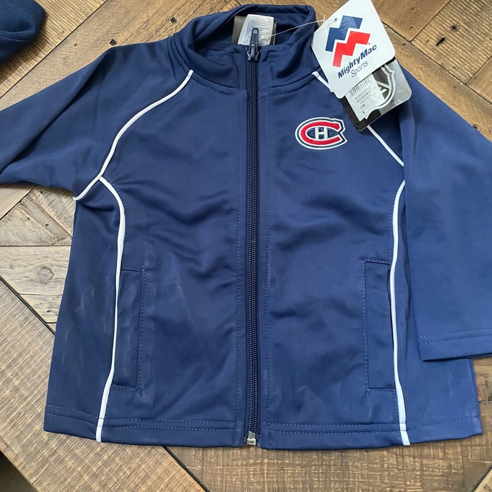 NWT NHL Canadiens zip up- 18months